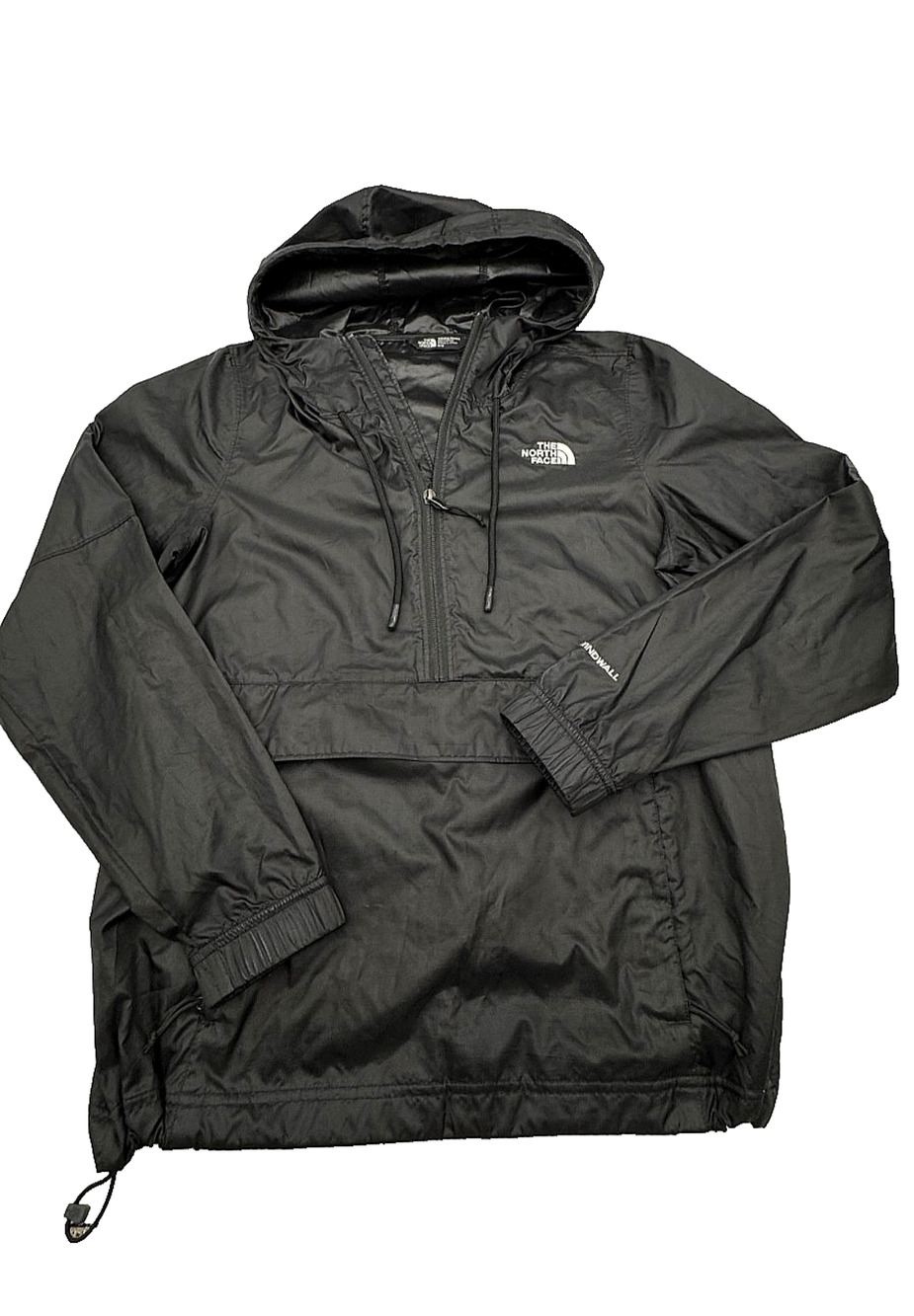 The North Face WindWall Anorak Jacket Womens M Black Hooded Pullover NF0A3KGG